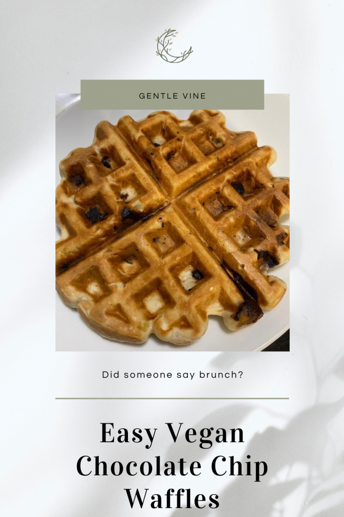 vegan chocolate chip waffles